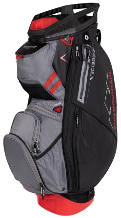 Sun Mountain 2023 C-130 14-Way Divided Golf Cart Bag -A-Grind Golf Shop 2023 C130 230304 black nickel red