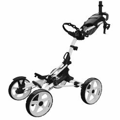 Proactive Clicgear Golf 4-Wheel Push Cart Model 8.0+ -A-Grind Golf Shop 8.0 White Unfolded