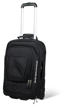 Sun Mountain Golf Wheeled Carry-On Travel Suitcase - Closeout! -A-Grind Golf Shop Black with Handle