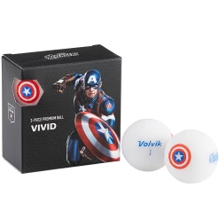 Volvik Marvel Character Golf Ball 4 Pack -A-Grind Golf Shop Captain America Square