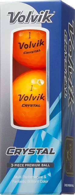 Volvik Crystal Focus Colored Golf Balls -A-Grind Golf Shop CrystalFocus2022 OrangeSleeve