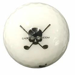 CaddiesShack Custom Jolly Rogers Skull & Crossbones Volvik Crystal Golf Balls 8 CaddiesShack Custom Jolly Rogers Skull & Crossbones Volvik Crystal Golf Balls -A-Grind Golf Shop Crystal White Logo Ball