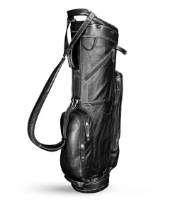 Sun Mountain Golf Leather Cart Bag 16 Sun Mountain Golf Leather Cart Bag -A-Grind Golf Shop G823540LeatherCartBlack White