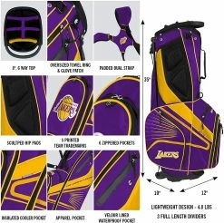 Team Golf NBA The Gridiron III Team Effort Stand Bag 15 Team Golf NBA The Gridiron III Team Effort Stand Bag -A-Grind Golf Shop NBA Gridiron III Stand Bag