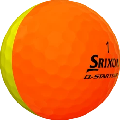 Cleveland Golf Srixon Q-Star Tour Divide Golf Balls - Dozen -A-Grind Golf Shop Q StarDivideOrangeYellowBall1