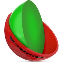 Cleveland Golf Srixon Soft Feel Brite Matte Color Golf Balls -A-Grind Golf Shop SOFTFEEL13 BRITERED FLIPPEDCORE Reflection