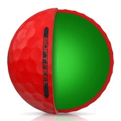 Cleveland Golf Srixon Soft Feel Brite Matte Color Golf Balls -A-Grind Golf Shop SOFTFEEL13 BRITERED QUARTERVIEW Reflection