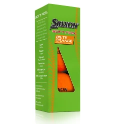 Cleveland Golf Srixon Soft Feel Brite Matte Color Golf Balls -A-Grind Golf Shop SOFTFEELBriteOrange13 Sleeve FLIP reflection