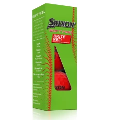 Cleveland Golf Srixon Soft Feel Brite Matte Color Golf Balls -A-Grind Golf Shop SOFTFEELBriteRed13 Sleeve FLIP reflection