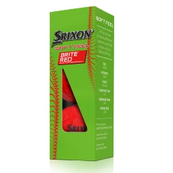 Cleveland Golf Srixon Soft Feel Brite Matte Color Golf Balls -A-Grind Golf Shop SOFTFEELBriteRed13 Sleeve reflection