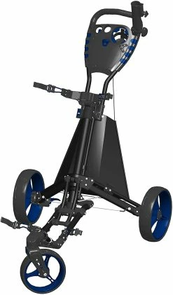 TGIB Spin It Golf Easy Drive 3-Wheel Push Cart -A-Grind Golf Shop SpinItEasyDriver BlackBlue