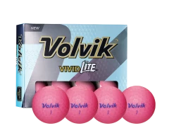 Volvik Vivid Lite Matte Finish Golf Balls - Sale! -A-Grind Golf Shop Vivid Lite Pink