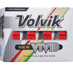 Volvik Vivid Matte Finish Golf Balls - Dozen -A-Grind Golf Shop Vivid PINK