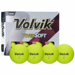 Volvik Vivid Soft Matte Urethane Golf Balls -A-Grind Golf Shop Vivid Soft Yellow