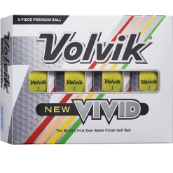 Volvik Vivid Matte Finish Golf Balls - Dozen -A-Grind Golf Shop Vivid Y