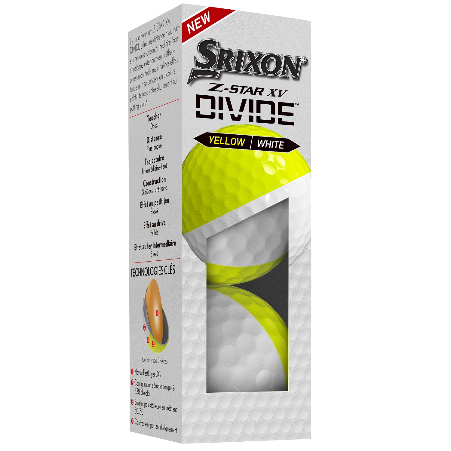 Cleveland Golf Srixon Z-Star XV Tour Divide Golf Balls 4 Cleveland Golf Srixon Z-Star XV Tour Divide Golf Balls - Image 2