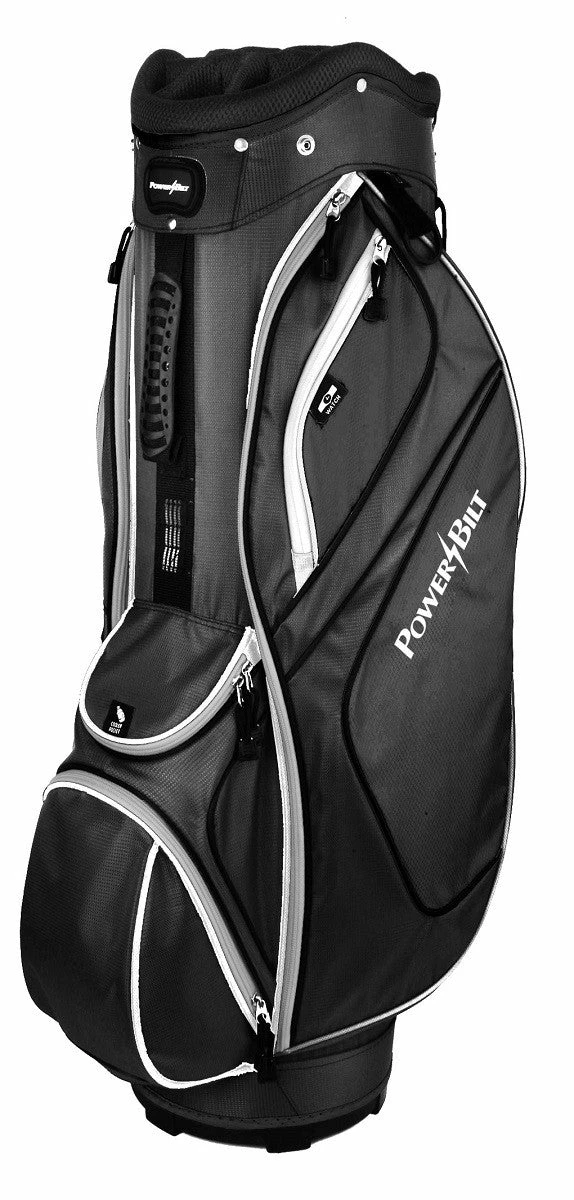 Hireko Powerbilt Air Attack Black Cart Bag 3 Hireko Powerbilt Air Attack Black Cart Bag